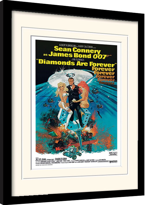 Рамкиран плакат James Bond - Diamods Are Forever 2