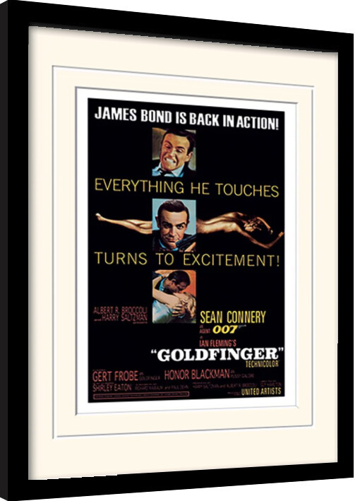 Κορνιζαρισμένη αφίσα James Bond - Goldfingers Excitement