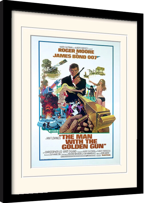Κορνιζαρισμένη αφίσα James Bond - Man With Golden Gun