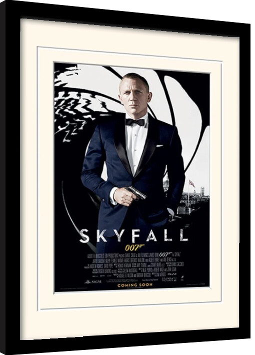 Uokvirjen plakat James Bond - Skyfall
