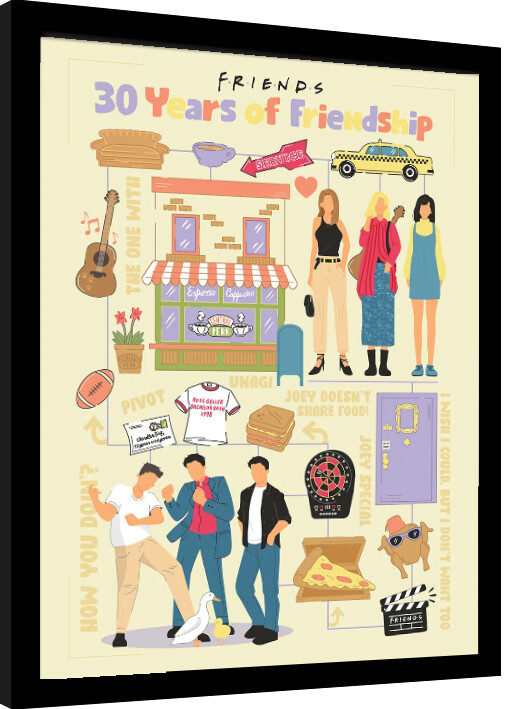 Κορνιζαρισμένη αφίσα Friends 30 Years - 30 Years of Friendship