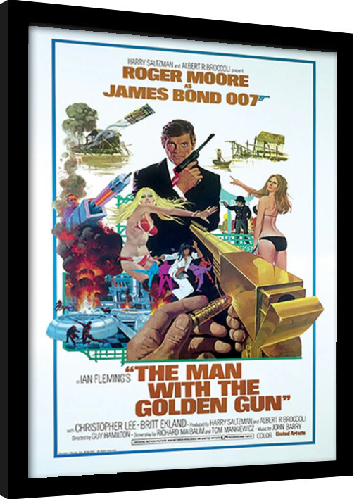 Κορνιζαρισμένη αφίσα James Bond - Man With Golden Gun