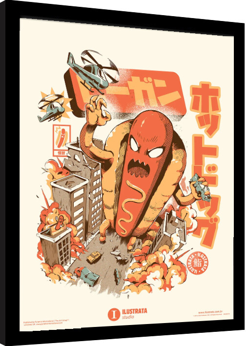 Kehystetty juliste Ilustrata - Great Hot Dog