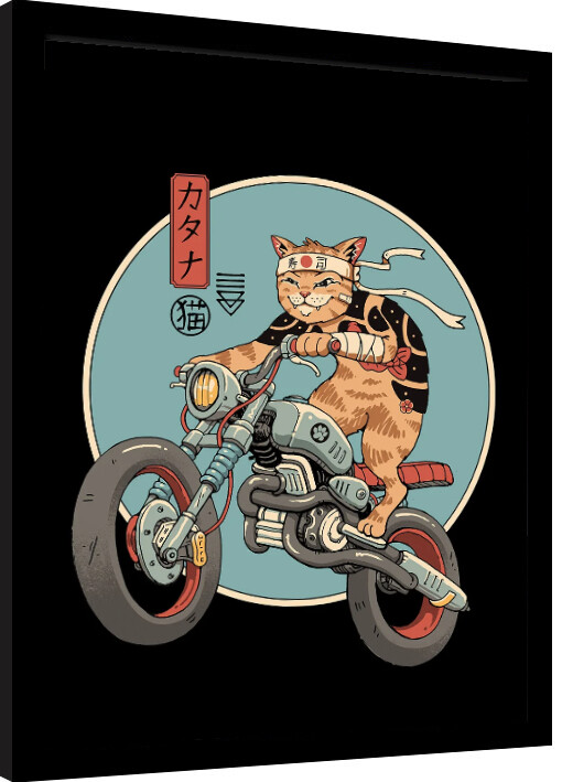 Poster emoldurado Vincent Trinidad - Catana Motorcycle