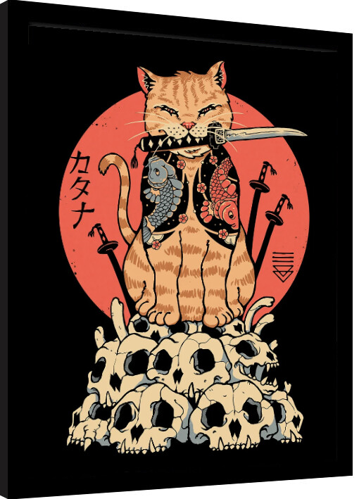 Poster emoldurado Vincent Trinidad - Catana Skulls
