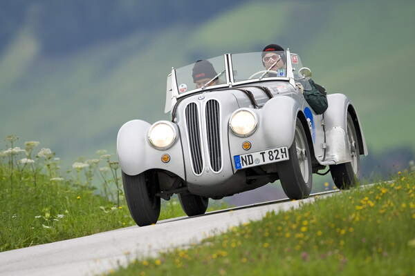 Наклейка BMW 328, built in 1956, Ennstal Classic 2008, Styria, Austria, Europe