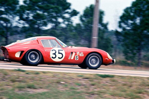 Плакат Larry Perkins driving a Ferrari 250GTO, 1966