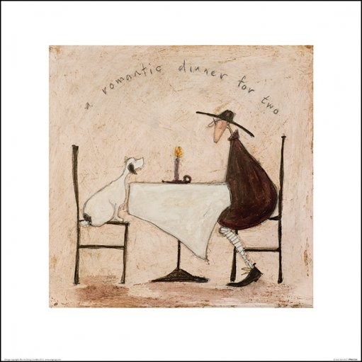 Art Print Sam Toft - A Romantic Dinner For Two