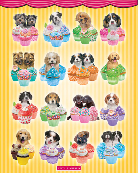 Плакат Keith Kimberlin - Puppies Cupcakes