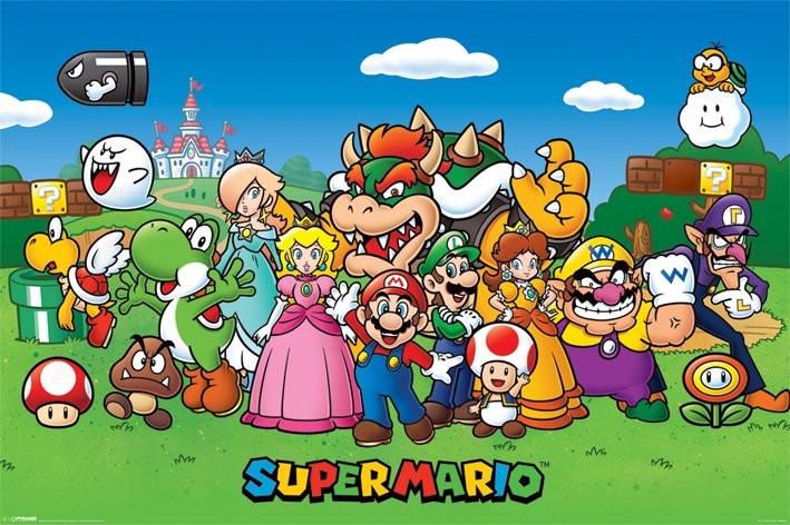Плакат Super Mario - Characters