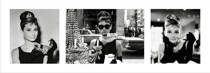 Art Print Audrey Hepburn - Breakfast at Tiffany's Triptych