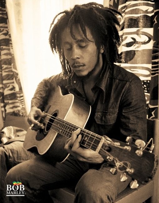 Uokvireni plakat Bob Marley - Sitting