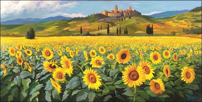 Umjetnički tisak Girasoli