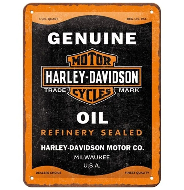 Μεταλλική πινακίδα Harley-Davidson - Genuine Oil