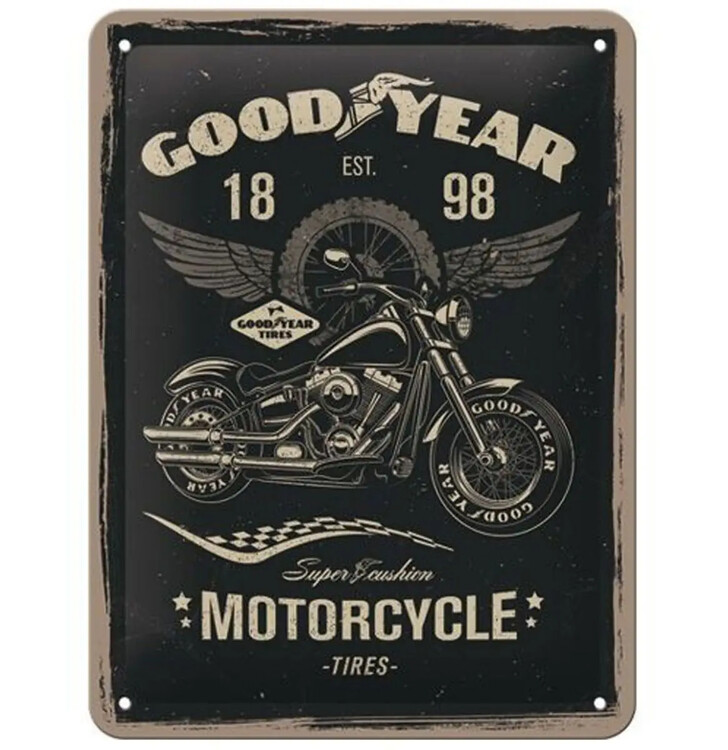 Metallikyltti Good Year - Motorcycle
