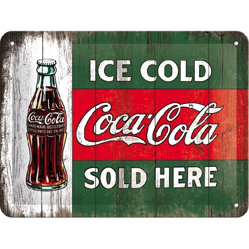Metallikyltti Coca-Cola - Sold Here