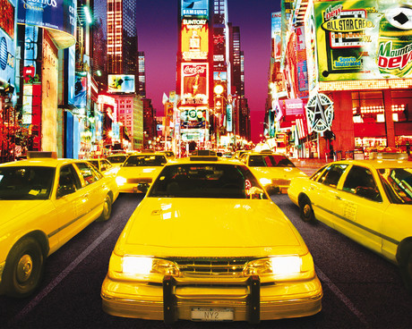 Плакат с рамка Times square - taxi