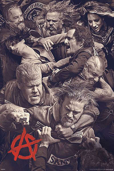 Πλαισιωμένη αφίσα Sons of Anarchy - fighting
