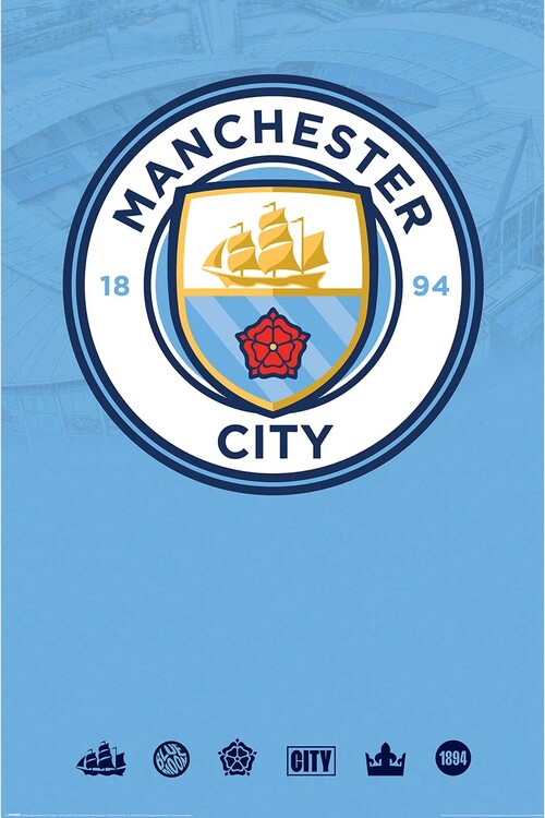 Плакат Manchester City - Club Crest