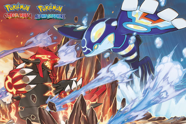 Плакат Pokemon - Groudon and Kyogre