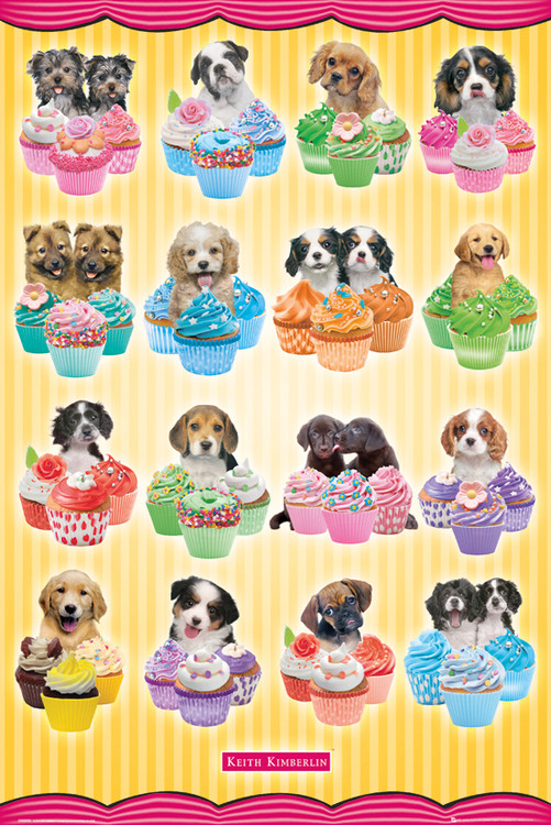 Плакат Keith Kimberlin - Puppies Cupcakes