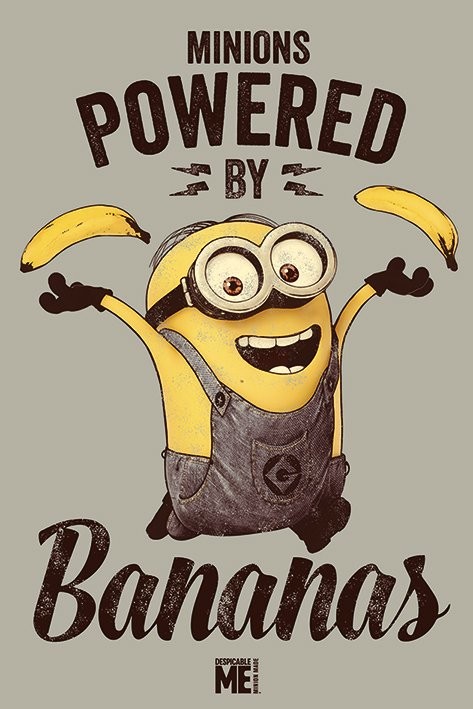 Плакат Despicable Me - Powered by Bananas