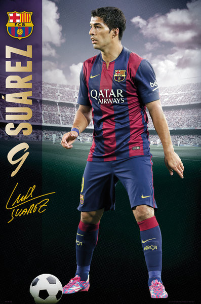 Poster FC Barcelona - Suarez 14/15 | Wall Art | 3+1 FREE | Europosters