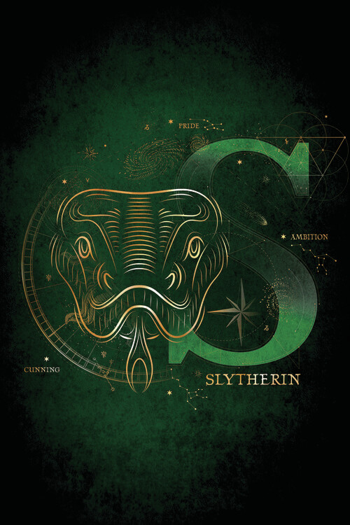 Плакат Harry Potter - Slytherin Initial