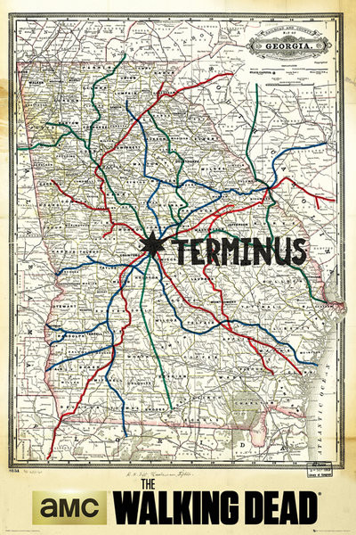 Плакат The Walking Dead - Terminus Map