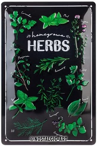 Μεταλλική πινακίδα Homegrown Herbs