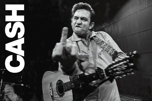 Πλαισιωμένη αφίσα Johnny Cash - at san quentin