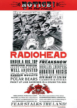 Плакат Radiohead - fear notice