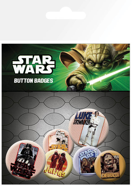 Conjunto de crachás Star Wars - Retro