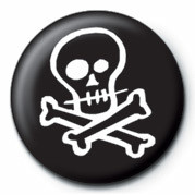 Badge Skull & Crossbones (B&W)