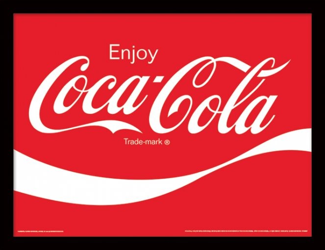 Framed Poster Coca-Cola - Logo