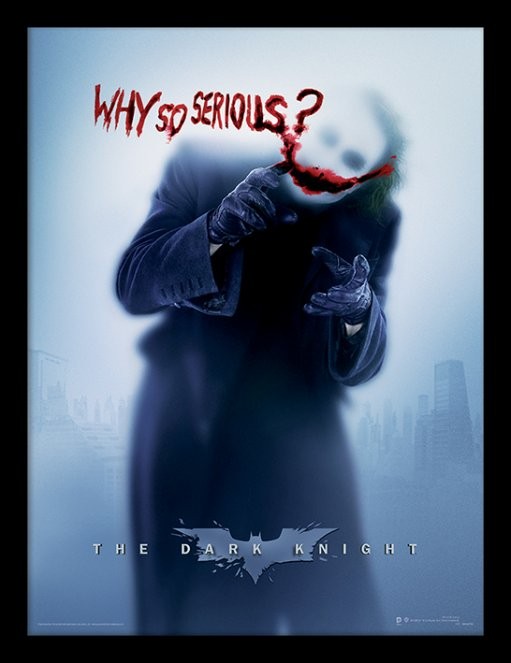 Framed poster The Dark Knight - Why So Serious?