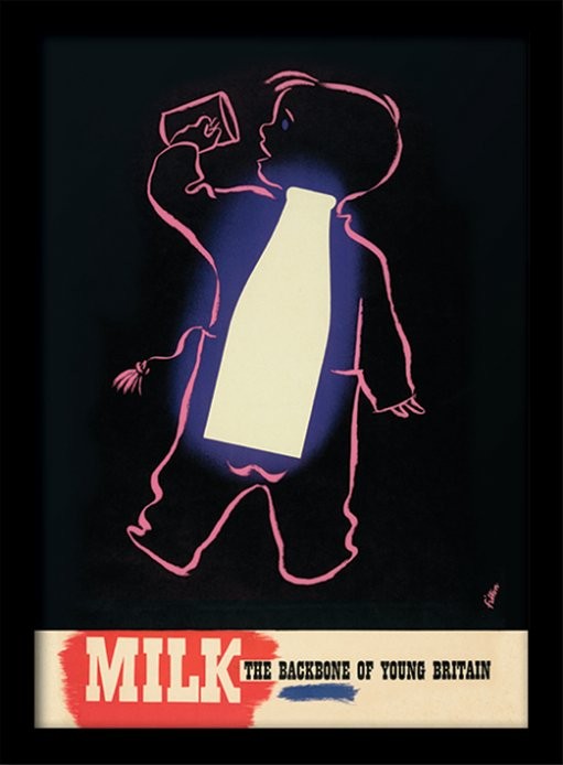 Uokvireni poster IWM - Milk