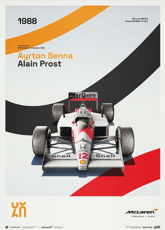 Εκτύπωση τέχνης McLaren Racing - MP4/4 - 60th Anniversary - 1988