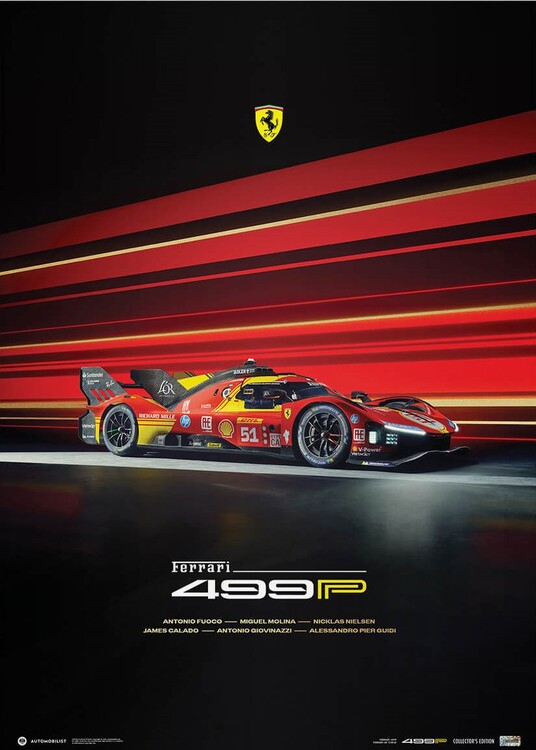 Εκτύπωση τέχνης Ferrari 499P - 2024