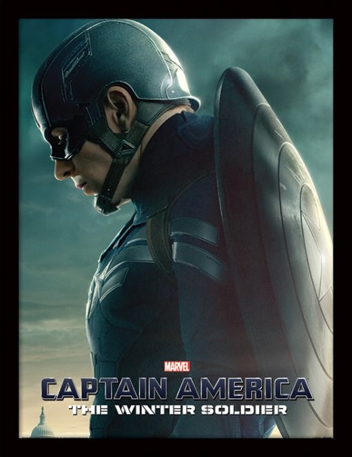 Poster emoldurado Captain America: Winter Soldier - Profile