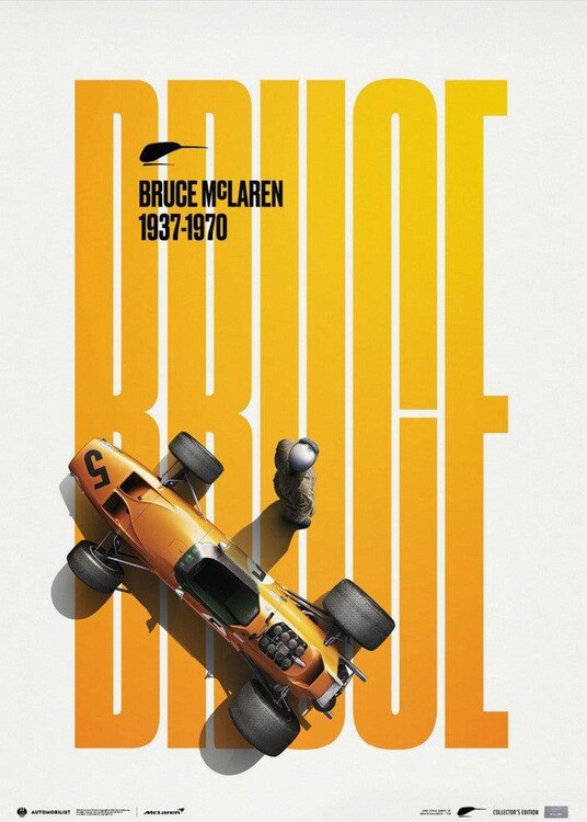 Εκτύπωση τέχνης McLaren Papaya - Bruce McLaren special - Spa-Francorchamps Circuit - 1968