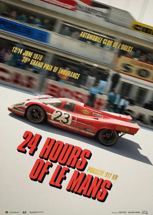 Εκτύπωση τέχνης Porsche 917 KH - Past - 24h Le Mans - 1970