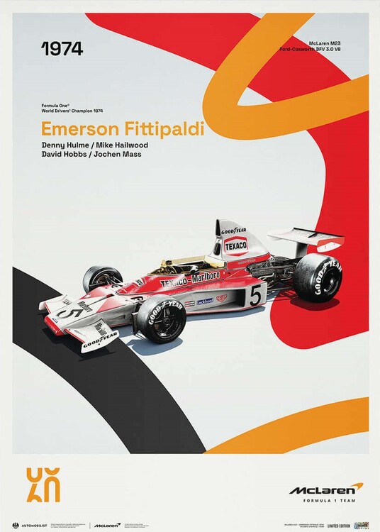 Εκτύπωση τέχνης McLaren Racing - M23 - 60th Anniversary - 1974