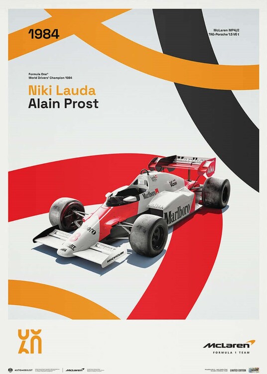 Εκτύπωση τέχνης McLaren Racing - MP4/2 - 60th Anniversary - 1984