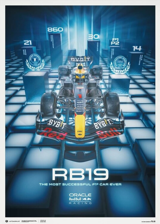 Εκτύπωση τέχνης Oracle Red Bull Racing - RB19 - The Most Successful F1 Car Ever - 2023