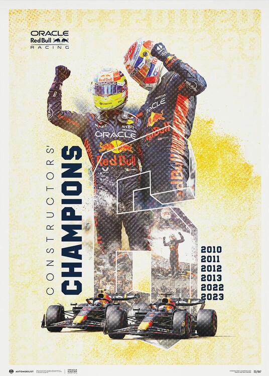 Εκτύπωση τέχνης Oracle Red Bull Racing - F1® World Constructors' Champions - 2023