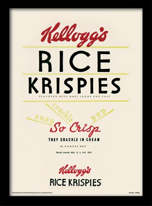 Framed Poster Vintage Kelloggs - Rice Krispies