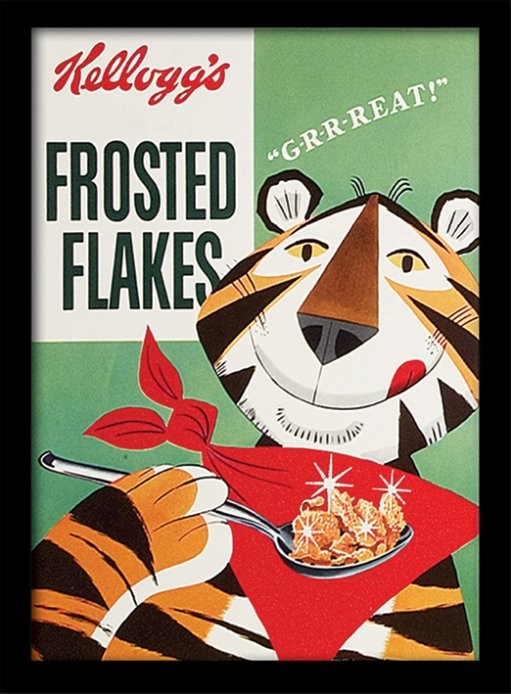 Κορνιζαρισμένη αφίσα Vintage Kelloggs - Frosted Flakes