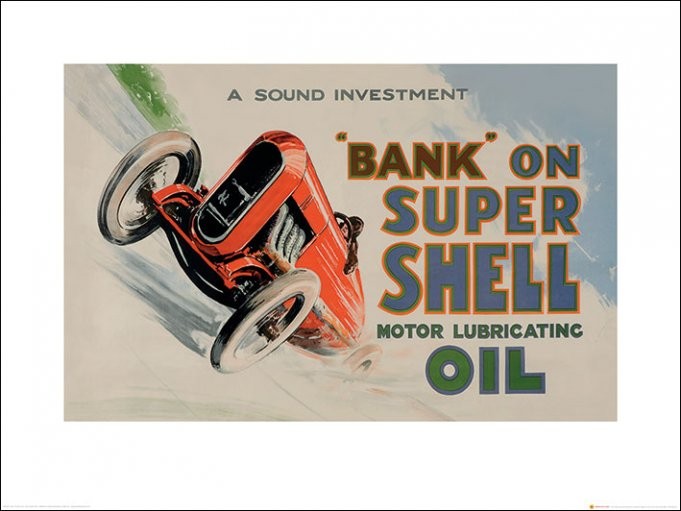 Art Print Shell - Bank on Shell - Racing Car, 1924