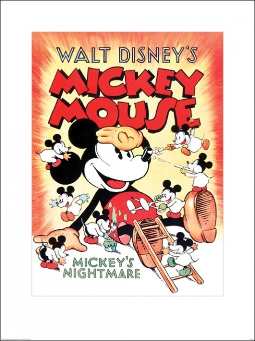 Art Print Mickey Mouse - Mickey's Nightmare